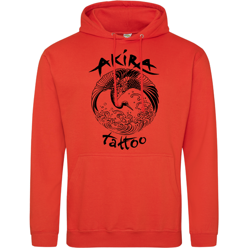 Akira Tattoo Akira Tattoo - Kranich - schwarz Sweatshirt JH Hoodie - Orange
