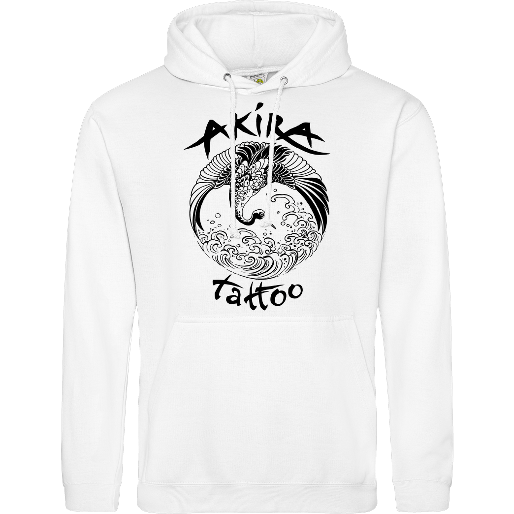 Akira Tattoo Akira Tattoo - Kranich - schwarz Sweatshirt JH Hoodie - Weiß