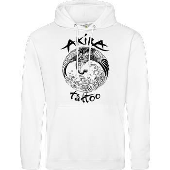 Akira Tattoo - Kranich - schwarz JH Hoodie - Weiß