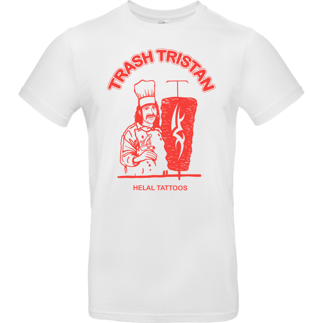Trash Tristan Trash Tristan - Kebab T-Shirt B&C EXACT 190 -  White